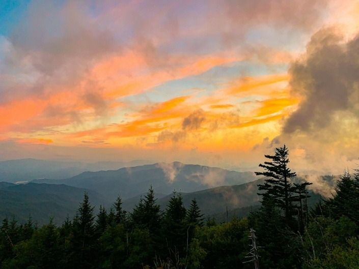 Tennessee mountains at sunset by Kelly Zehnder