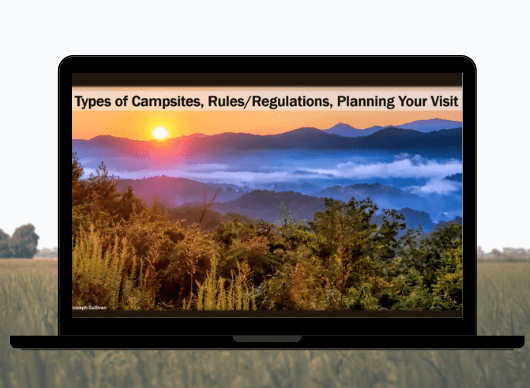 Computer with a scenic view.