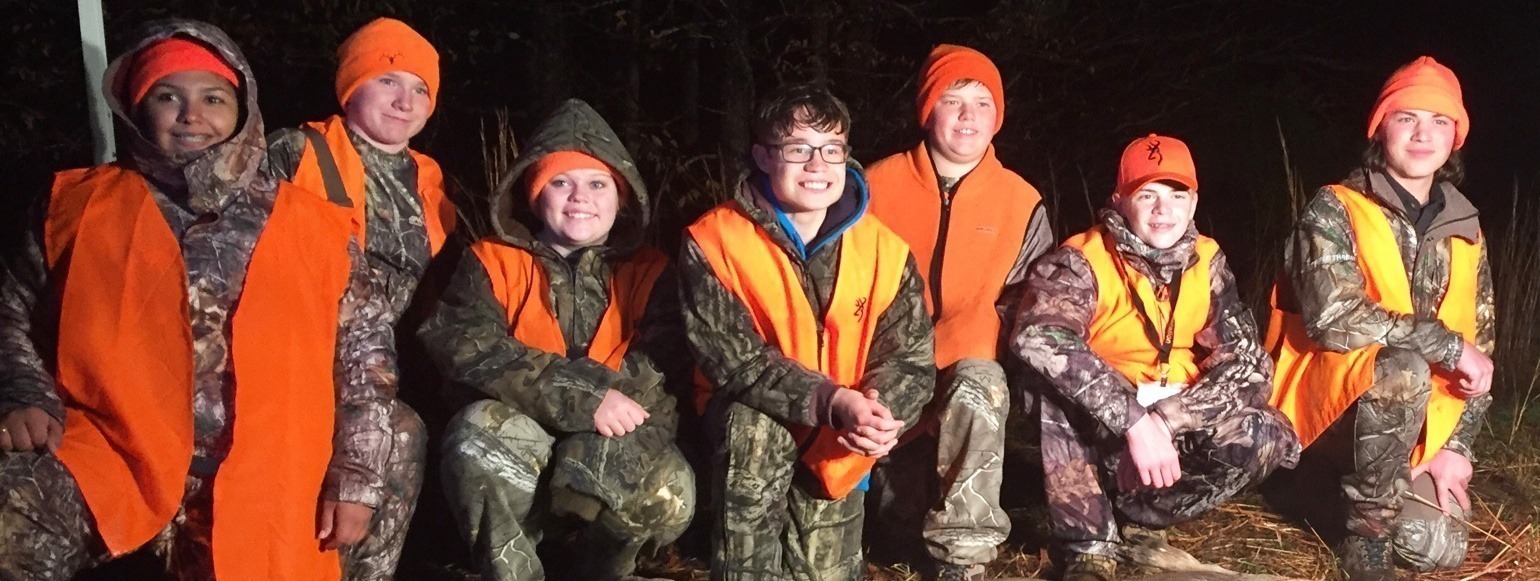 Youth hunting participants
