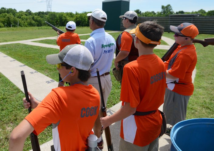 Skeet team competing at the Tennessee Scholastic Clay Target Program State Championships