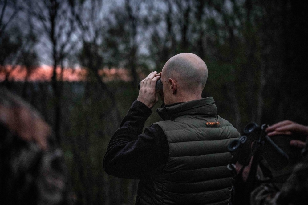 Glassing session the night before the turkey hunt.