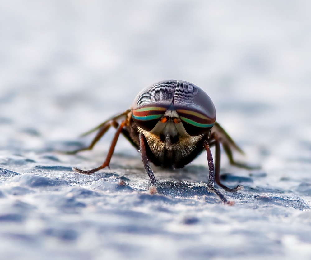 Close-up image of a horsefly. Photo by Tom Kienzle. 