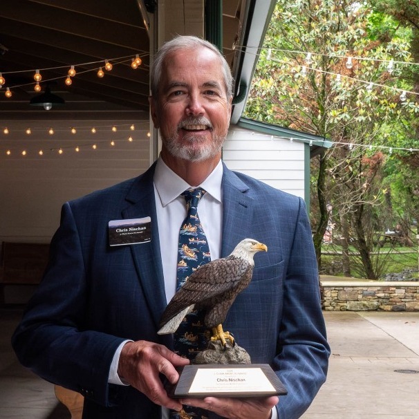 Chris Nischan, 2024 J. Clark Akers, III Champion of Conservation Award winner