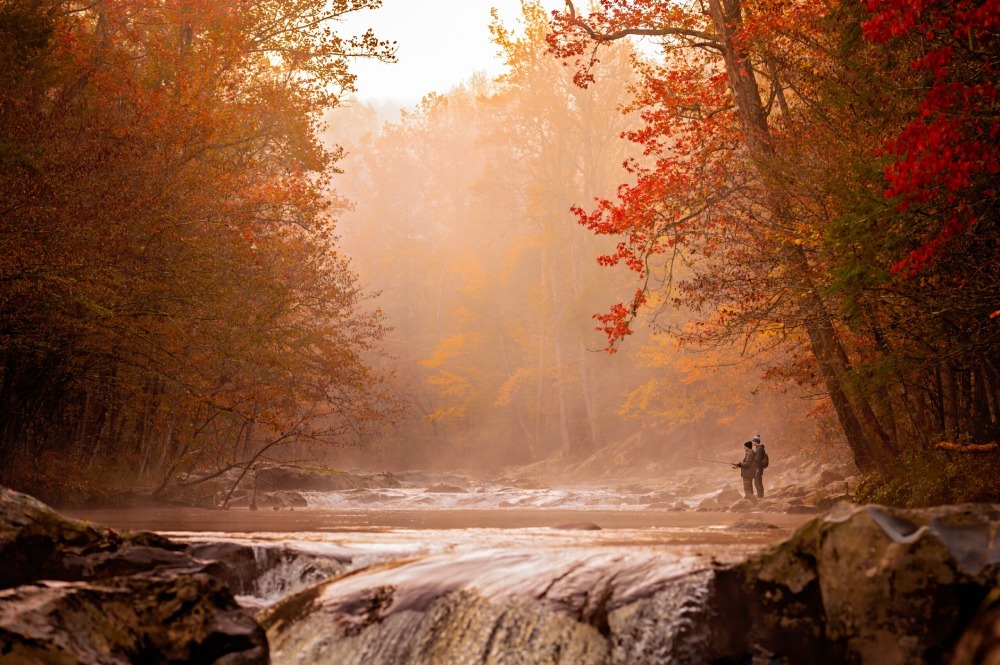 "Greenbrier Fishermen" by Sunshine Miller, 2025 Landscape 1st place