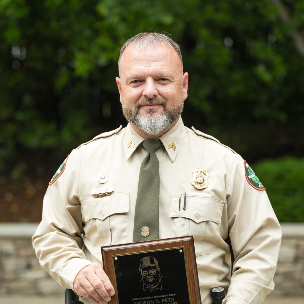 Sergeant Dustin Burke, recipient of the 2025 Gedeon D. Petit Memorial Award